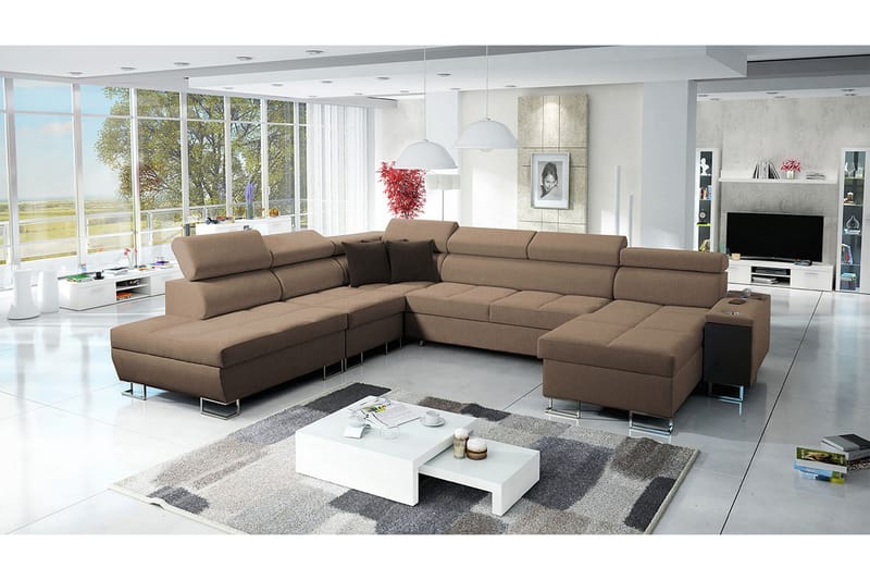 Bäddsoffa m. Divan och Schäslong Torretta - Möbler - Soffa - Bäddsoffa - Bäddsoffa divan