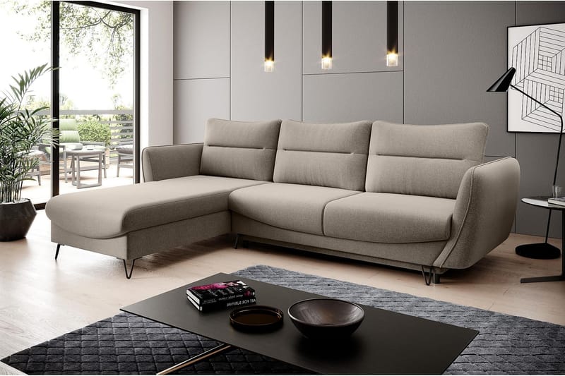 Bäddsoffa m. Divan Swentzel Förvaring - Beige - Möbler - Soffa - Bäddsoffa - Bäddsoffa divan