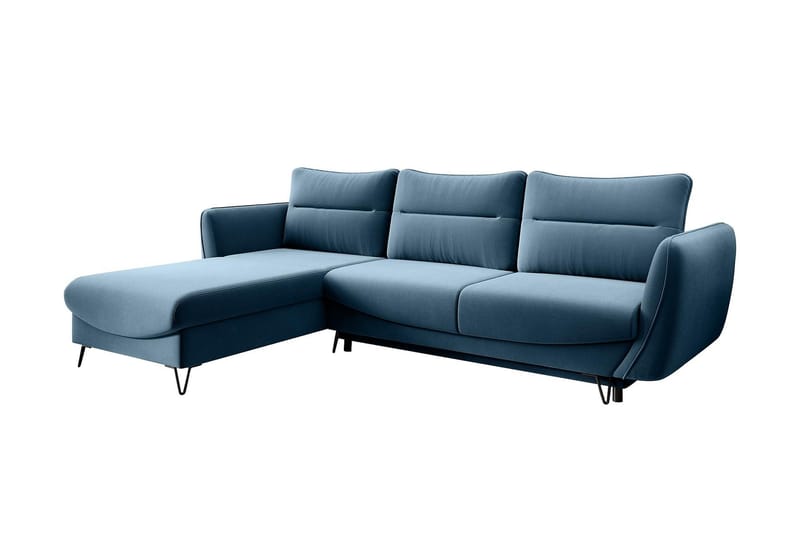 Bäddsoffa m. Divan Swentzel Förvaring - Blå - Möbler - Soffa - Bäddsoffa - Bäddsoffa divan