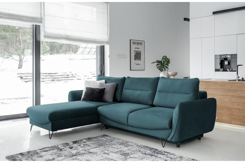 Bäddsoffa m. Divan Swentzel Förvaring - Blå/Grön/Grå - Möbler - Soffa - Bäddsoffa - Bäddsoffa divan