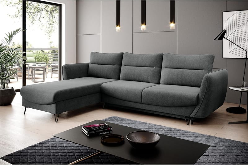 Bäddsoffa m. Divan Swentzel Förvaring - Grå - Möbler - Soffa - Bäddsoffa - Bäddsoffa divan
