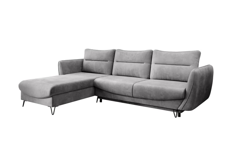 Bäddsoffa m. Divan Swentzel Förvaring - Grå - Möbler - Soffa - Bäddsoffa - Bäddsoffa divan