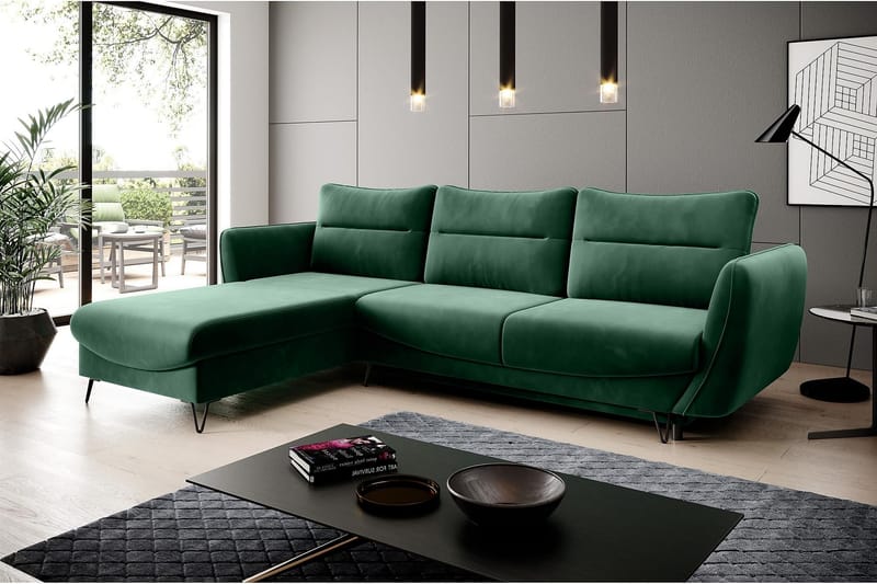 Bäddsoffa m. Divan Swentzel Förvaring - Grön - Möbler - Soffa - Bäddsoffa - Bäddsoffa divan