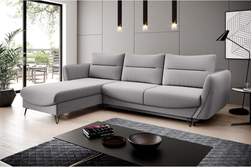 Bäddsoffa m. Divan Swentzel Förvaring - Ljusgrå - Möbler - Soffa - Bäddsoffa - Bäddsoffa divan