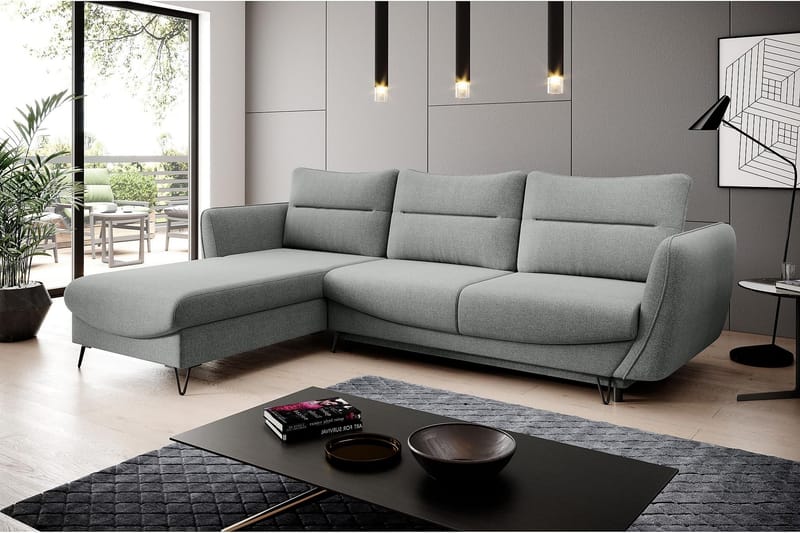 Bäddsoffa m. Divan Swentzel Förvaring - Ljusgrå - Möbler - Soffa - Bäddsoffa - Bäddsoffa divan