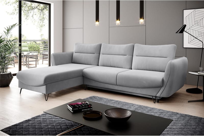 Bäddsoffa m. Divan Swentzel Förvaring - Ljusgrå - Möbler - Soffa - Bäddsoffa - Bäddsoffa divan