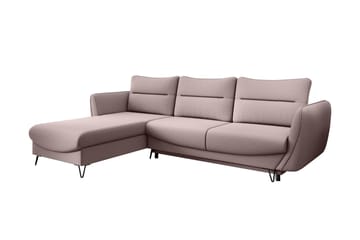 Bäddsoffa m. Divan Swentzel Förvaring - Ljusrosa - Möbler - Soffa - Bäddsoffa - Bäddsoffa divan