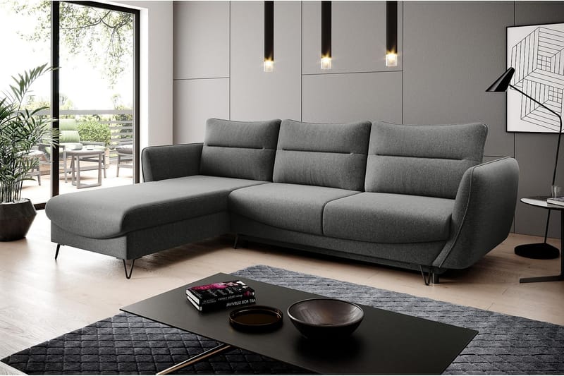 Bäddsoffa m. Divan Swentzel Förvaring - Mörkgrå - Möbler - Soffa - Bäddsoffa - Bäddsoffa divan
