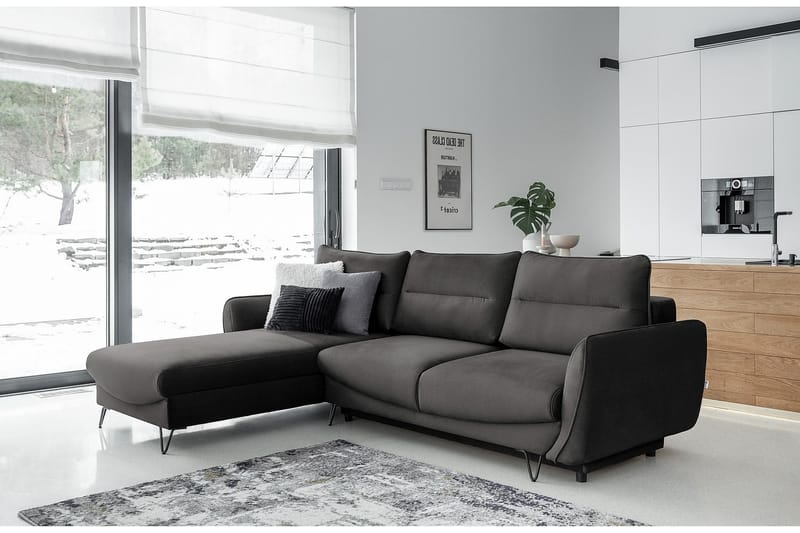 Bäddsoffa m. Divan Swentzel Förvaring - Mörkgrå - Möbler - Soffa - Bäddsoffa - Bäddsoffa divan