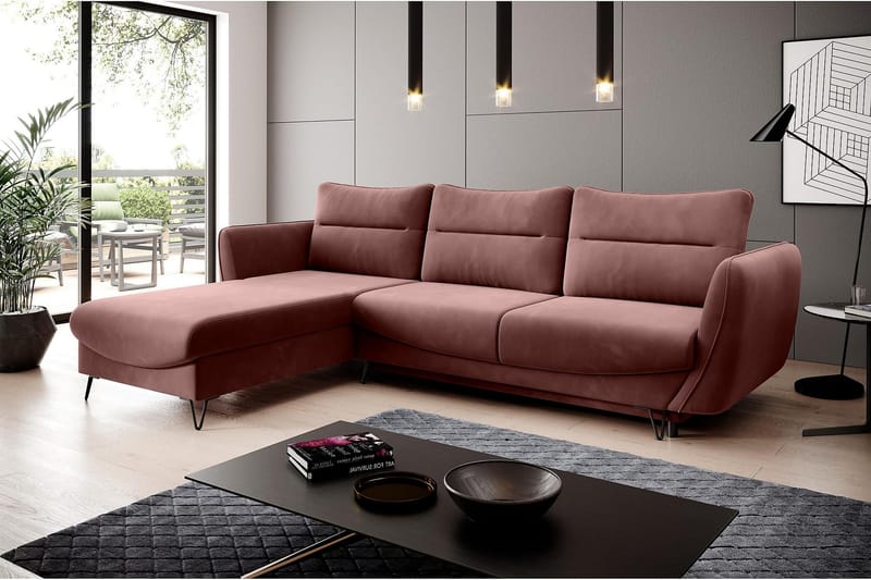 Bäddsoffa m. Divan Swentzel Förvaring - Rosa - Möbler - Soffa - Bäddsoffa - Bäddsoffa divan