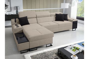 Bäddsoffa m. Divan Tamami Förvaring 3-sits 226x127 - Beige - Möbler - Soffa - Bäddsoffa - Bäddsoffa divan