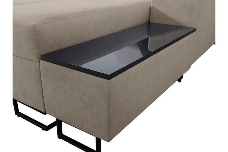 Bäddsoffa m. Divan Tamami Förvaring 3-sits 226x127 - Rosa - Möbler - Soffa - Bäddsoffa - Bäddsoffa divan