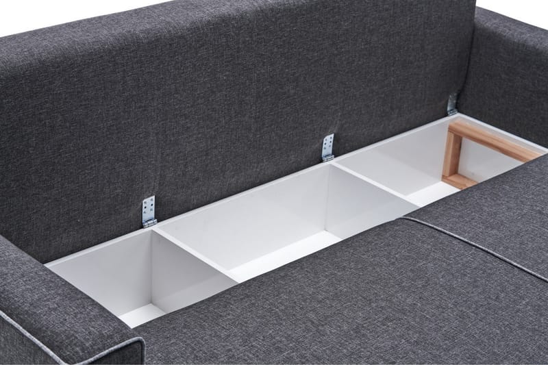 Bäddsoffa m. Divan Windwhistle 4-sits 200x150 - Antracit - Möbler - Soffa - Bäddsoffa - Bäddsoffa divan