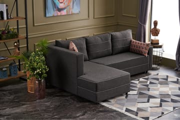Bäddsoffa m. Divan Windwhistle 4-sits 200x150 - Antracit - Möbler - Soffa - Bäddsoffa - Bäddsoffa divan