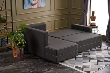 Bäddsoffa m. Divan Windwhistle 4-sits 200x150 - Antracit - Möbler - Soffa - Bäddsoffa - Bäddsoffa divan