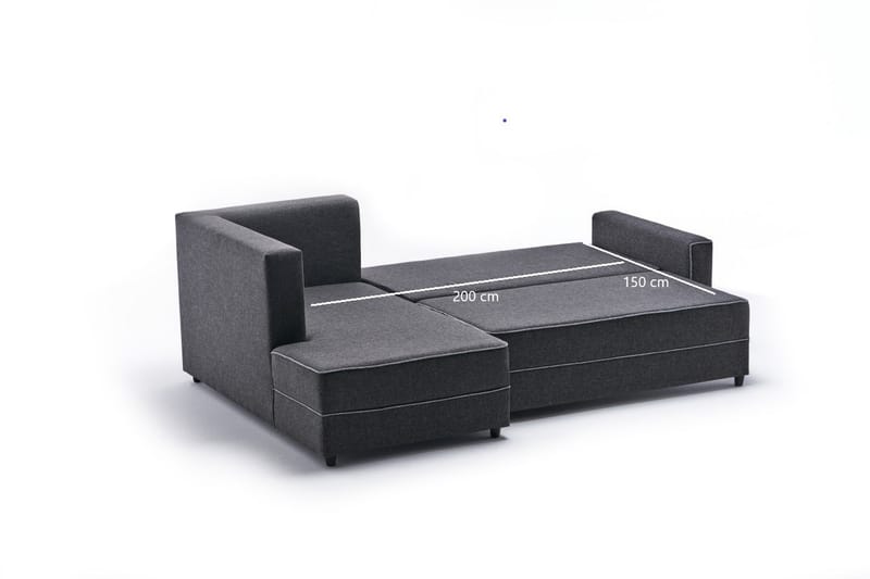 Bäddsoffa m. Divan Windwhistle 4-sits 200x150 - Antracit - Möbler - Soffa - Bäddsoffa - Bäddsoffa divan