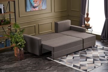 Bäddsoffa m. Divan Windwhistle 4-sits 200x150 - Brun - Möbler - Soffa - Bäddsoffa - Bäddsoffa divan