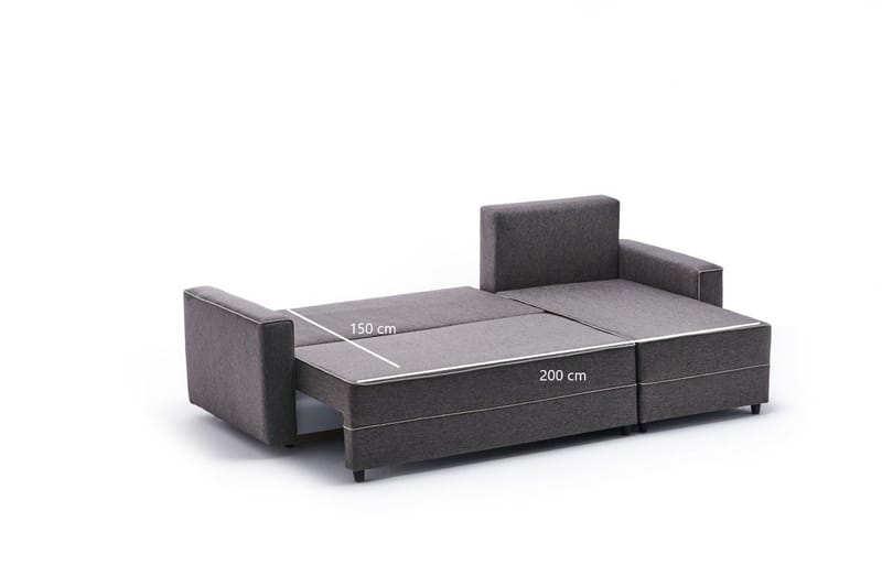 Bäddsoffa m. Divan Windwhistle 4-sits 200x150 - Brun - Möbler - Soffa - Bäddsoffa - Bäddsoffa divan
