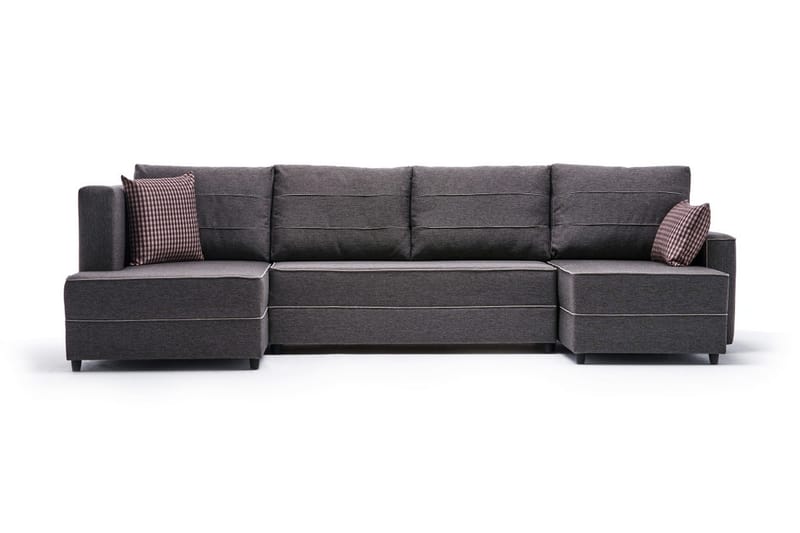 Bäddsoffa m. Divan Windwhistle 4-sits 200x150 - Brun - Bäddsoffa divan