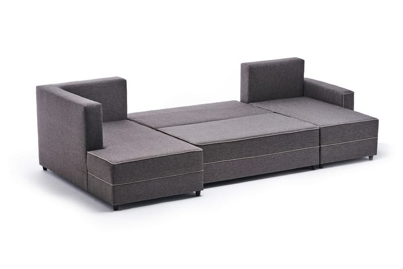 Bäddsoffa m. Divan Windwhistle 4-sits 200x150 - Brun - Bäddsoffa divan