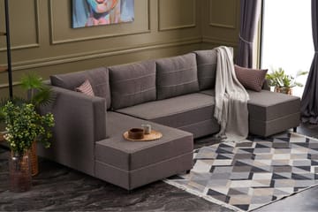 Bäddsoffa m. Divan Windwhistle 4-sits 200x150 - Brun - Möbler - Soffa - Bäddsoffa - Bäddsoffa divan