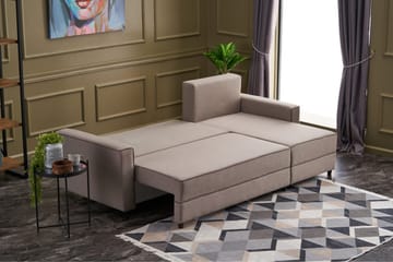 Bäddsoffa m. Divan Windwhistle 4-sits 200x150 - Cream - Möbler - Soffa - Bäddsoffa - Bäddsoffa divan