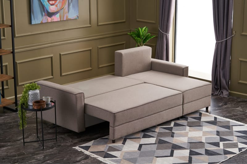 Bäddsoffa m. Divan Windwhistle 4-sits 200x150 - Cream - Möbler - Soffa - Bäddsoffa - Bäddsoffa divan