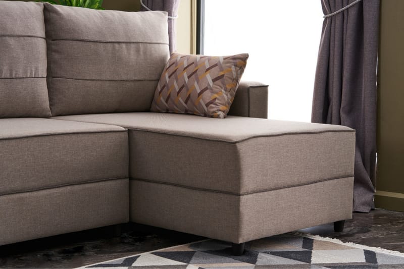 Bäddsoffa m. Divan Windwhistle 4-sits 200x150 - Cream - Möbler - Soffa - Bäddsoffa - Bäddsoffa divan