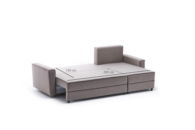 Bäddsoffa m. Divan Windwhistle 4-sits 200x150 - Cream - Möbler - Soffa - Bäddsoffa - Bäddsoffa divan