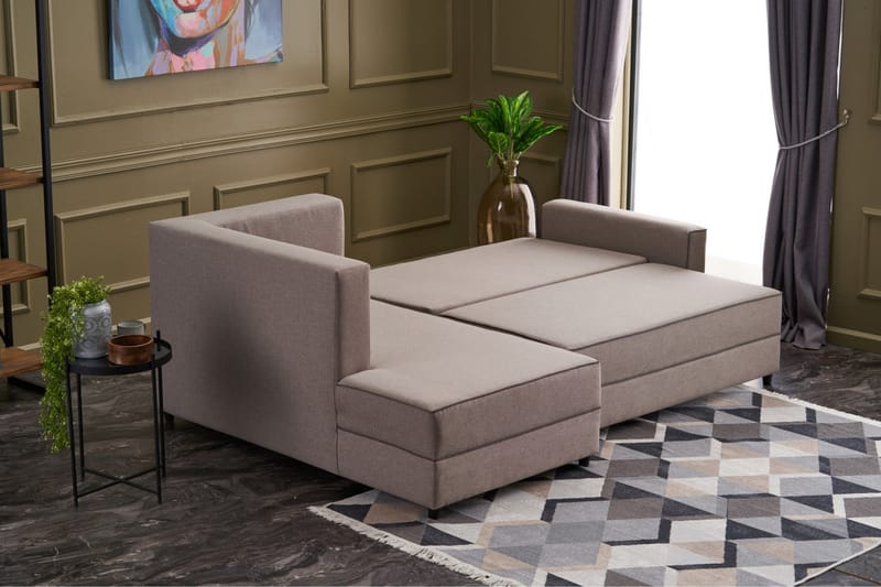 Bäddsoffa m. Divan Windwhistle 4-sits 200x150 - Cream - Möbler - Soffa - Bäddsoffa - Bäddsoffa divan