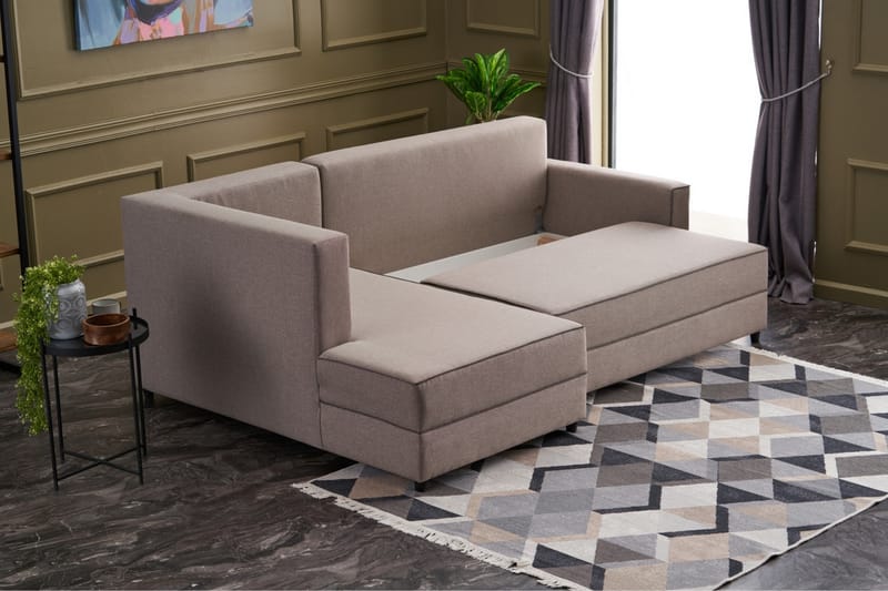 Bäddsoffa m. Divan Windwhistle 4-sits 200x150 - Cream - Möbler - Soffa - Bäddsoffa - Bäddsoffa divan