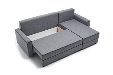 Bäddsoffa m. Divan Windwhistle 4-sits 200x150 - Grå - Möbler - Soffa - Bäddsoffa - Bäddsoffa divan