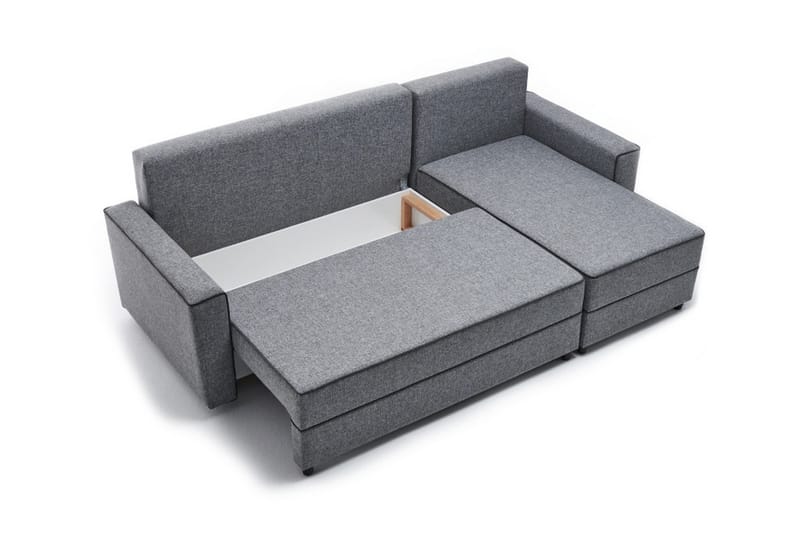 Bäddsoffa m. Divan Windwhistle 4-sits 200x150 - Grå - Möbler - Soffa - Bäddsoffa - Bäddsoffa divan