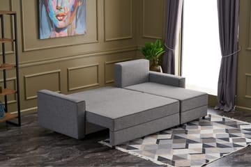 Bäddsoffa m. Divan Windwhistle 4-sits 200x150 - Grå - Möbler - Soffa - Bäddsoffa - Bäddsoffa divan