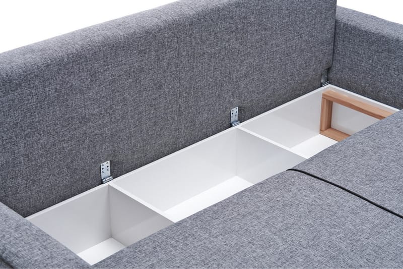 Bäddsoffa m. Divan Windwhistle 4-sits 200x150 - Grå - Möbler - Soffa - Bäddsoffa - Bäddsoffa divan