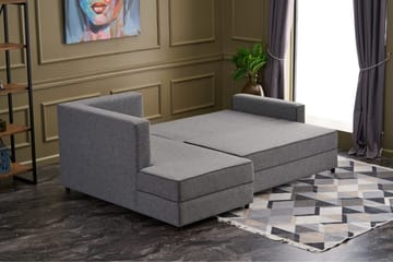 Bäddsoffa m. Divan Windwhistle 4-sits 200x150 - Grå - Möbler - Soffa - Bäddsoffa - Bäddsoffa divan