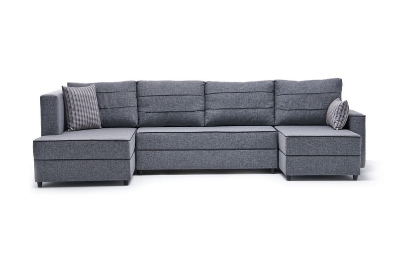 Bäddsoffa m. Divan Windwhistle 4-sits 200x150 - Grå - Bäddsoffa divan