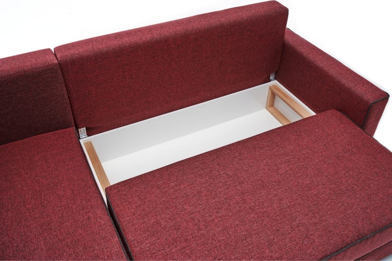 Bäddsoffa m. Divan Windwhistle 4-sits 200x150 - Röd - Möbler - Soffa - Bäddsoffa - Bäddsoffa divan