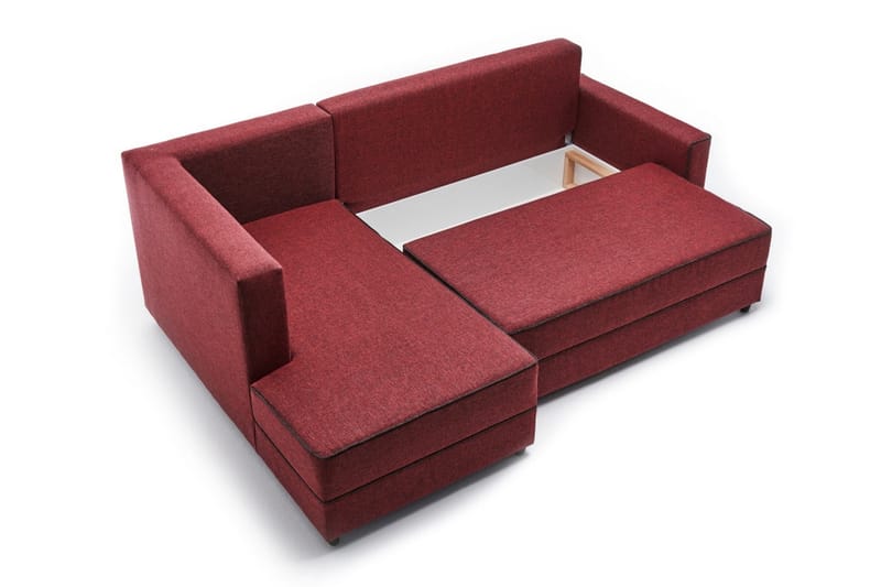 Bäddsoffa m. Divan Windwhistle 4-sits 200x150 - Röd - Möbler - Soffa - Bäddsoffa - Bäddsoffa divan