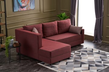 Bäddsoffa m. Divan Windwhistle 4-sits 200x150 - Röd - Möbler - Soffa - Bäddsoffa - Bäddsoffa divan