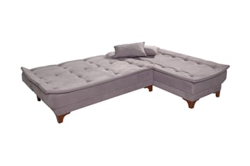 Bäddsoffa Mcmurdo med Divan Höger - Grå - Möbler - Soffa - Bäddsoffa - Bäddsoffa divan