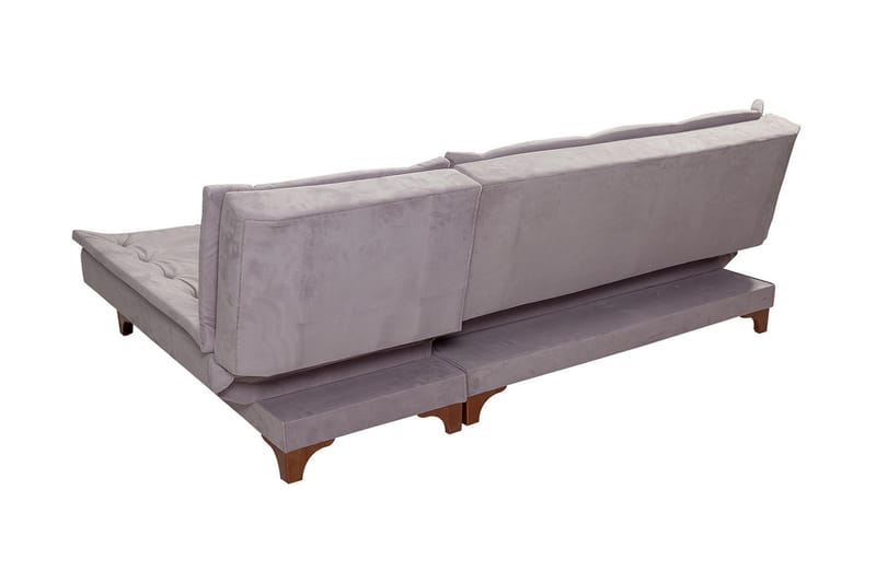 Bäddsoffa Mcmurdo med Divan Höger - Grå - Möbler - Soffa - Bäddsoffa - Bäddsoffa divan