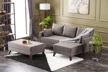 Bäddsoffa med Divan Burundi Mini Höger - Brun - Möbler - Soffa - Bäddsoffa - Bäddsoffa divan