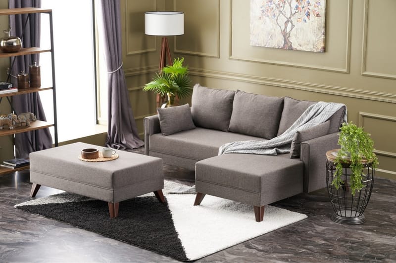 Bäddsoffa med Divan Burundi Mini Höger - Brun - Möbler - Soffa - Bäddsoffa - Bäddsoffa divan