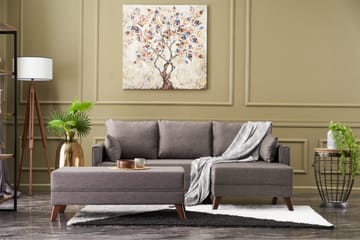 Bäddsoffa med Divan Burundi Mini Höger - Brun - Möbler - Soffa - Bäddsoffa - Bäddsoffa divan