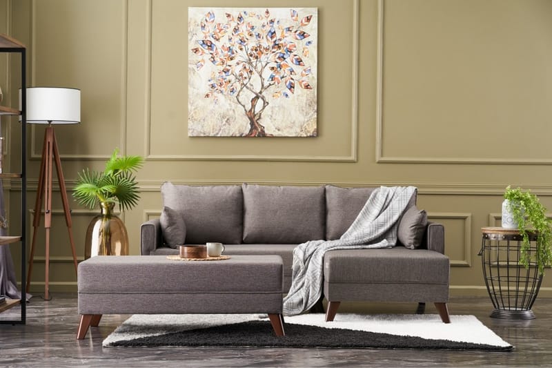 Bäddsoffa med Divan Burundi Mini Höger - Brun - Möbler - Soffa - Bäddsoffa - Bäddsoffa divan