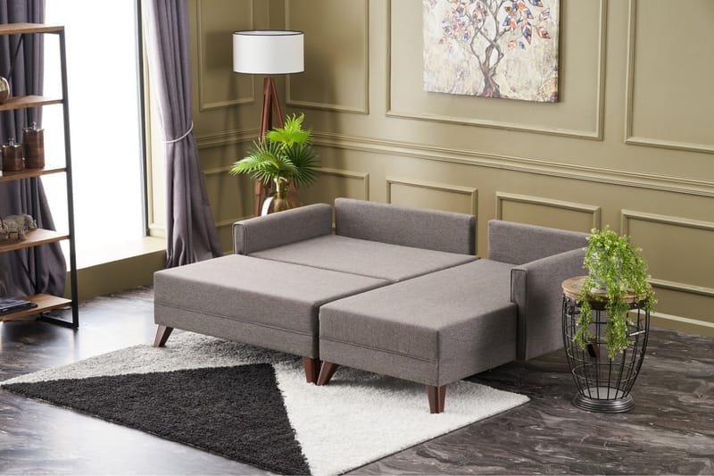 Bäddsoffa med Divan Burundi Mini Höger - Brun - Möbler - Soffa - Bäddsoffa - Bäddsoffa divan