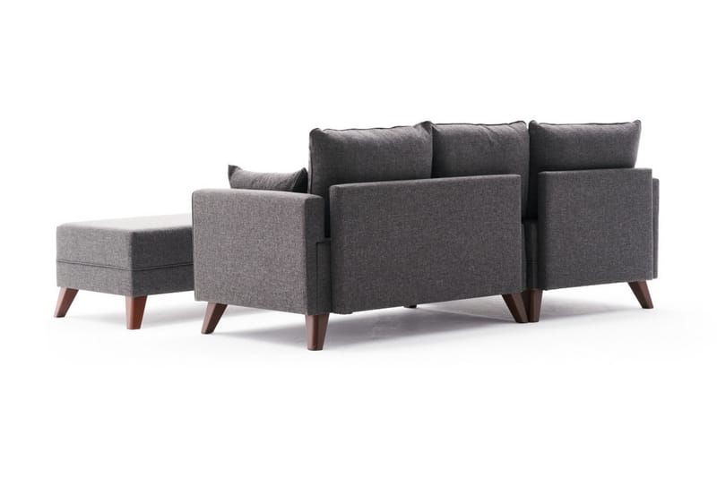Bäddsoffa med Divan Burundi Mini Vänster - Antracit/Brun - Möbler - Soffa - Bäddsoffa - Bäddsoffa divan