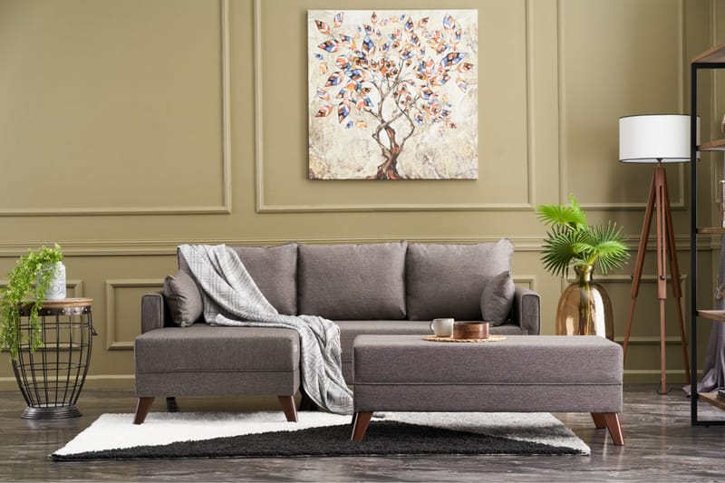 Bäddsoffa med Divan Burundi Mini Vänster - Brun - Möbler - Soffa - Bäddsoffa - Bäddsoffa divan