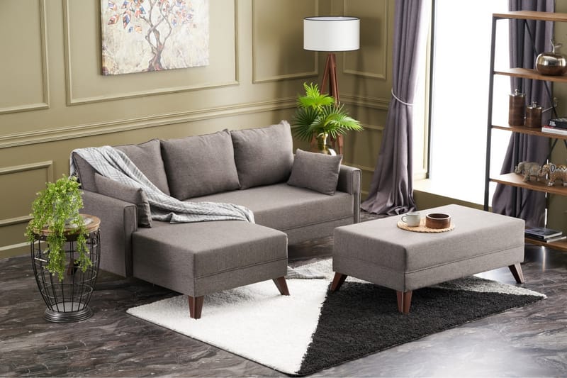 Bäddsoffa med Divan Burundi Mini Vänster - Brun - Möbler - Soffa - Bäddsoffa - Bäddsoffa divan